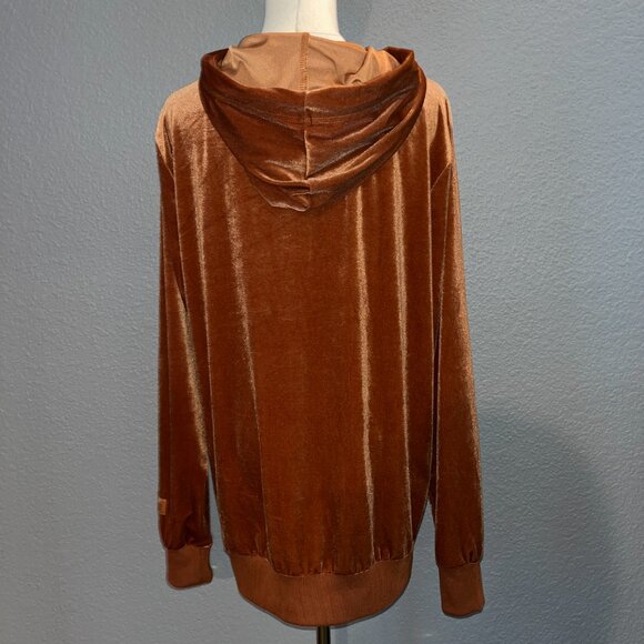 CROOKS & CASTLES RUST VELVET MEDUSA LIMITED EDITION PREMIUM PULLOVER HOODIE - Picture 5 of 9